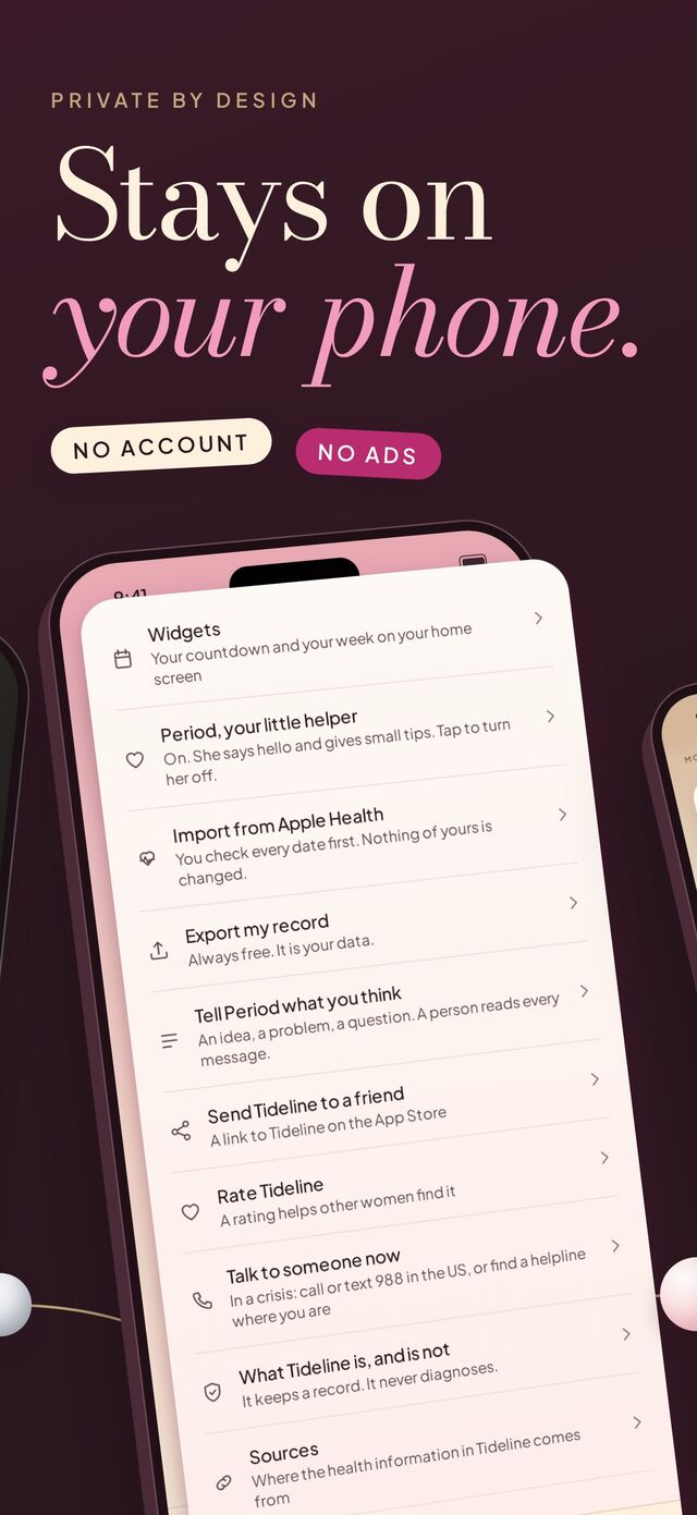 Stays on your phone: no account, no ads